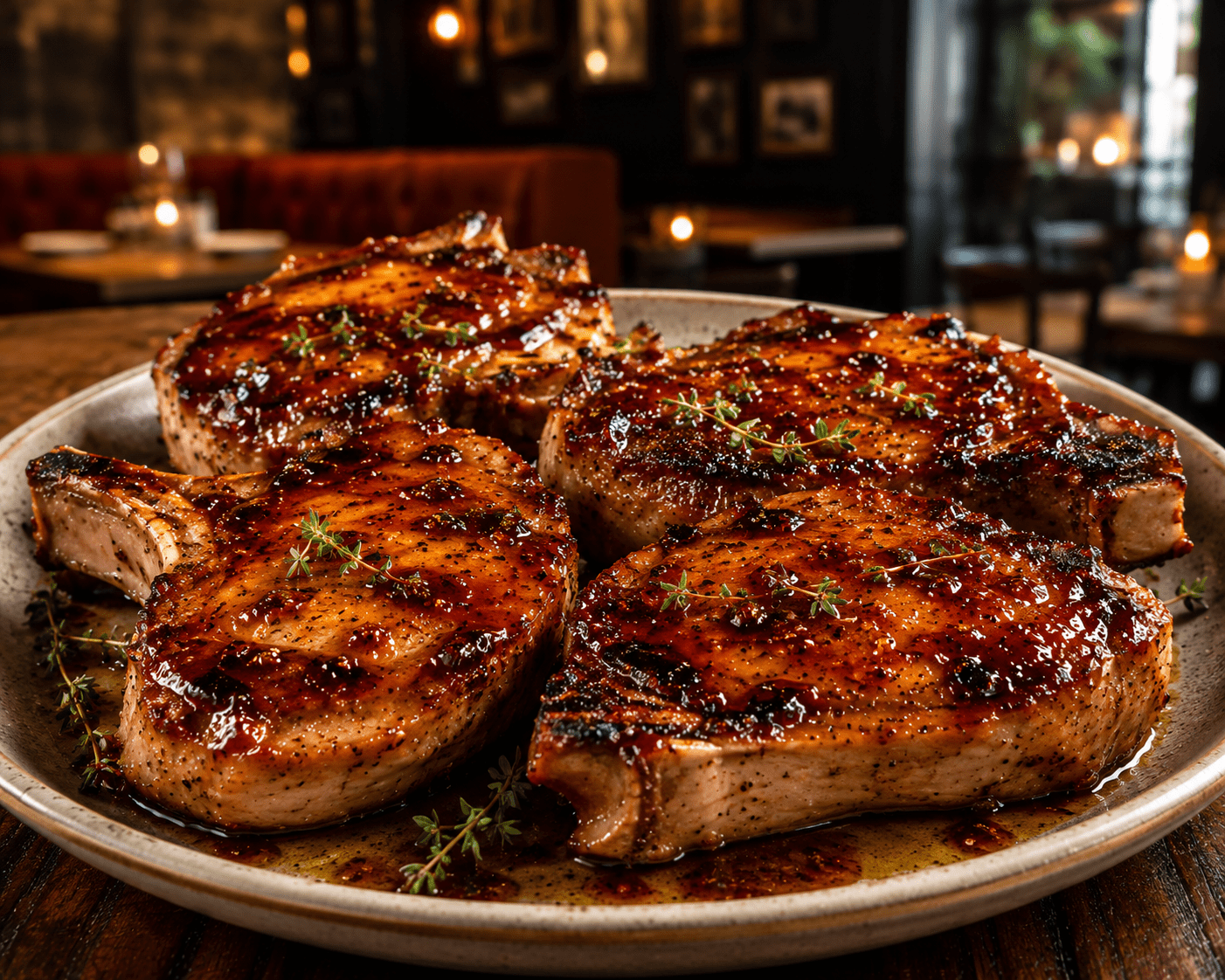Lucifer Glazed Pork Chops