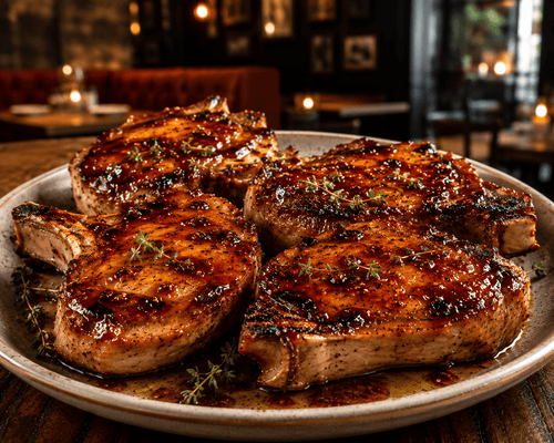Lucifer Glazed Pork Chops