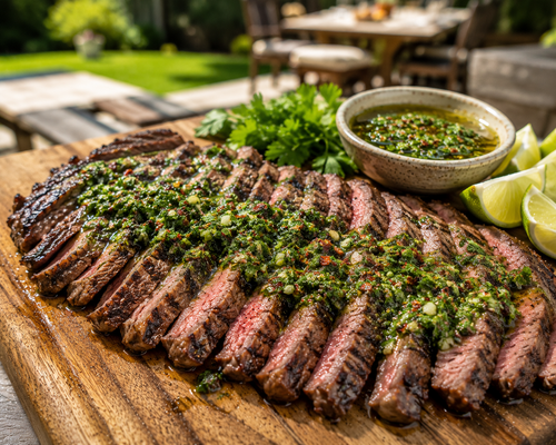 Green Goodness Chimichurri Grilled Steak